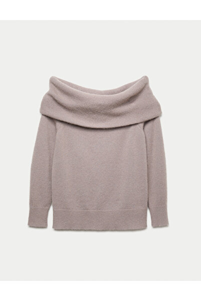 Marks & Spencer Omuzları Açık Triko Kazak