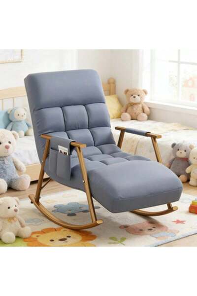 Mtanvxay كرسي هزاز بمساند للذراعين وجيوب جانبية، قابل لتعديل الارتفاع، جيد ال...