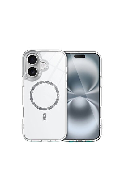 VINTESSY غطاء آيفون 16 بلس لايف دايموند ماج سيف - شفاف