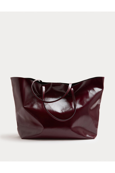Marks & Spencer Suni Deri Tote Çanta