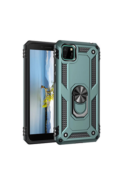 eco port غطاء حماية هواوي Y5p من السيليكون مع حلقة صوفيا - أخضر