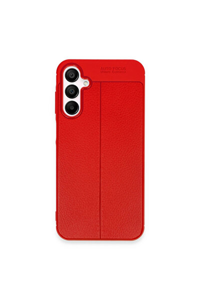 eco port غطاء حماية لهاتف سامسونج جالاكسي A15 بتقنية 4G مع تركيز تلقائي - أحمر