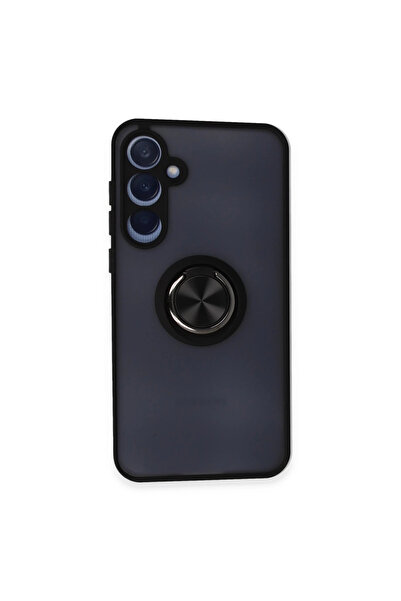 eco port غطاء سيليكون لهاتف سامسونج جالاكسي A15 4G مع حلقة مونتريال - أسود