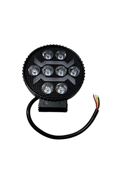 lumixauto Set of 2 Round LED Projectors 4" – White & Yellow, 12/24 V, IP 67