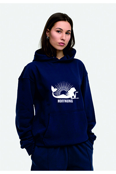 HOFFNUNG unisex Βαμβακερό oversize "MERMAID HOFFNUNG" με στάμπα, άνετο καθημε...