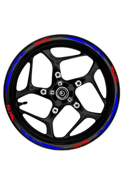 Fixelora 16 قطعة من شريط حافة Rks نموذج 1 أحمر-أزرق-25X9 سم