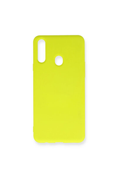 eco port Samsung Galaxy A20S Case Nano Velvet Silicone Inside - Yellow