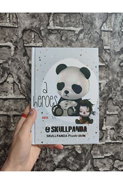 senacacollection Skullpanda Hard Cover Lined 80 Sheets Notebook A5 Size