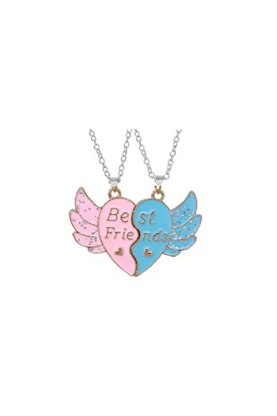 Yuchicly Magnetic Angel Wing 2-Piece Best Friends Necklace – Colorful Couple ...