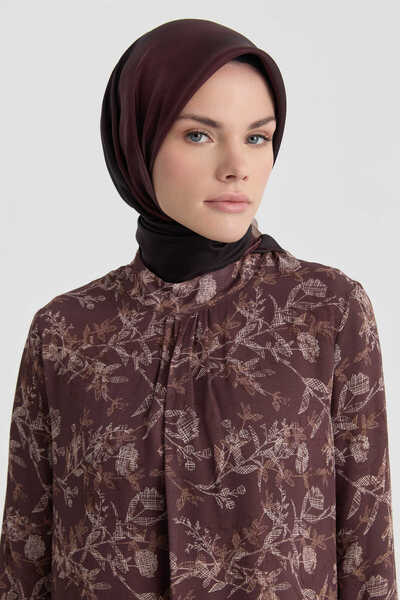 Tuğba Kırma Detaylı Bluz - Kahve