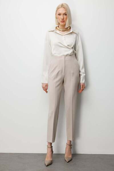 Ekol Pantaloni cu talie înaltă și croială dreaptă