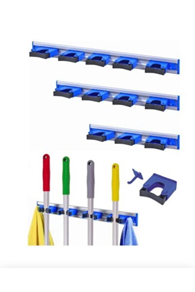 UMBEX PLUS Mop Asma Aparati Askılı Mop Aparatı Mop Asma Aparatı 5 Askılı Duva...