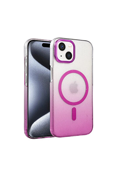 VINTESSY غطاء آيفون 15 بلس اللامع متوافق مع ماج سيف - أرجواني