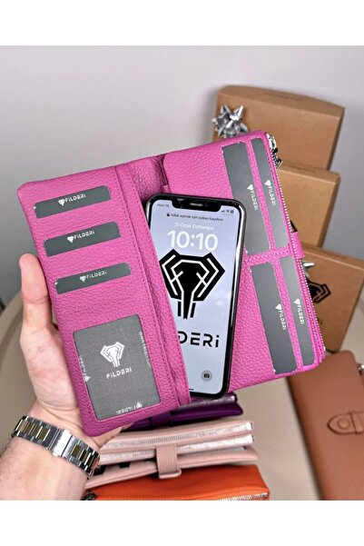 Fil Deri Genuine Leather Zippered Magnetic Multi-Compartment Women's Wallet 2133