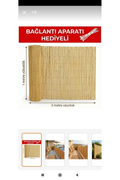 Hasır Dünyam Doğal Kamış Hasır Çit 1m x 3m | Bahçe Çiti , Balkon Çiti, Bambu ...