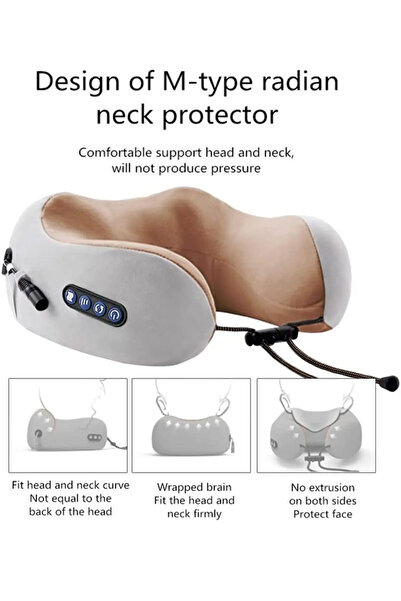 Youtrico وسادة تدليك الرقبة القابلة لإعادة الشحن على شكل حرف U، وسادة تدليك ا...