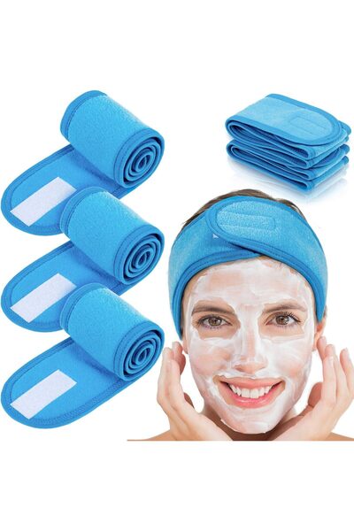 Best Ladies 4 PCS Spa Headband, Make up Hair Band, Stretch Terry Cloth Headba...