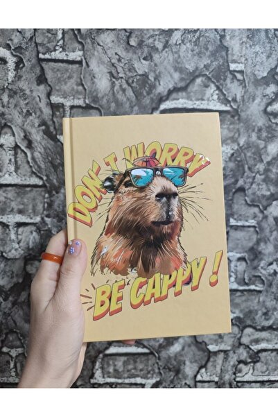 senacacollection Capybara (Kapibara) Hard Cover Lined 80 Sheets Notebook A5 Size