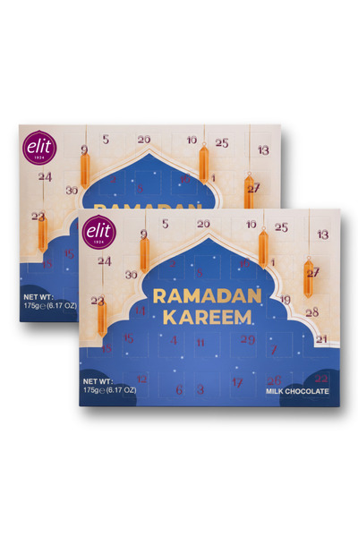 Elit Çikolata Ramazan Takvim Kutu Sütlü Çikolata 175g 2'li Set Glutensiz