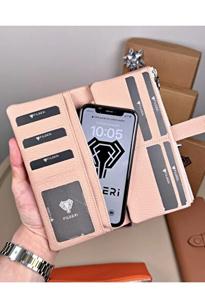 Fil Deri Genuine Leather Zippered Magnetic Multi-Compartment Women's Wallet 2133