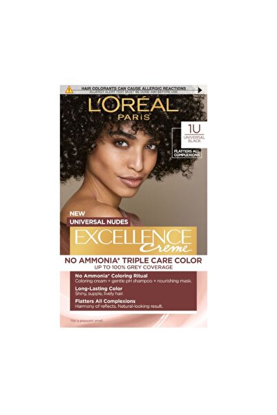 L'Oreal Paris Set 2 x Excellence Universal Nudes Permanent Hair Dye, 1U Unive...
