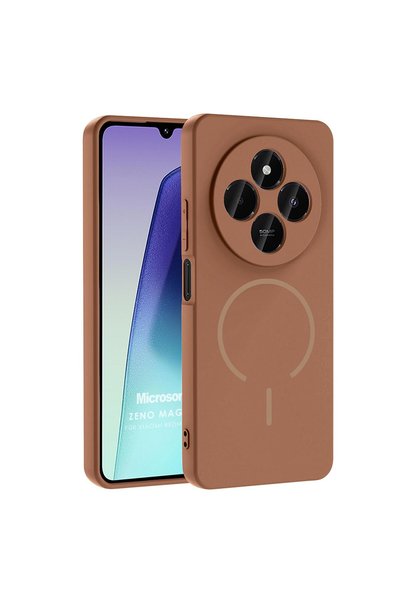 Microsonic Redmi 14C Case Zeno Magsafe Brown