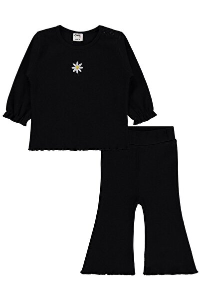 Civil Baby Papatya Nakışlı 6-18 Ay Takım - Siyah 18-24 Ay
