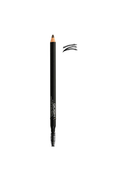 GOSH , Gosh, Eyebrow Cream Pencil & Brush 2-In-1, 02, Black, 1.2 g