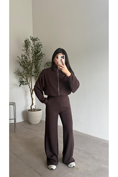 Bade Butik Set de bază din modal maro cu șnur