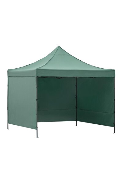 SERSIMO Pavilion de grădină pliabil 3x3 m cu acoperiș impermeabil și 3 pereți...