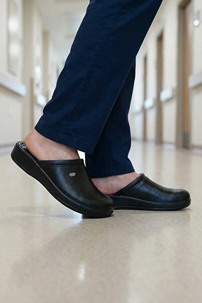 Deniz Terlik Men's Comfortable Orthopedic Soft Medical Hospital & Chef Slippers