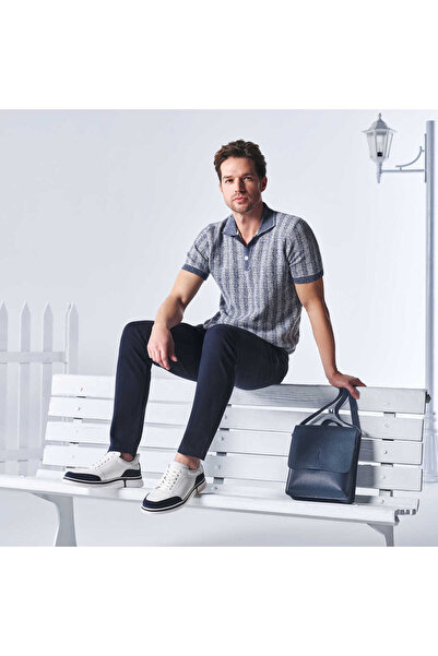 Tergan Beyaz Hakiki Deri Erkek Sneaker - E25I1AY57280-A31