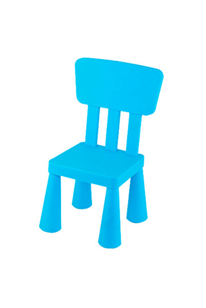 Raki Scaun copii MAMONT 30x30xh67cm cu spatar patrat, albastru