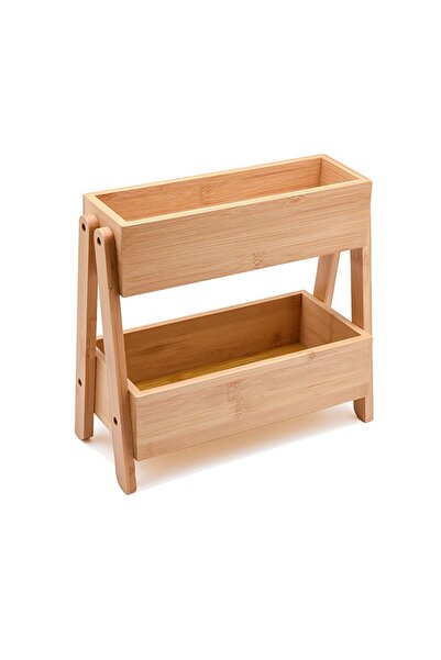MİEN Bambu 2 Katlı Organizer 27×12×25 cm