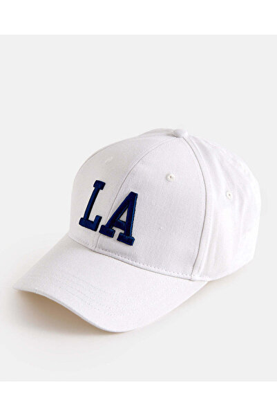 REDTAG Men White Embellished Cap