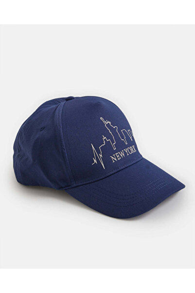 REDTAG Men Navy Embellished Cap