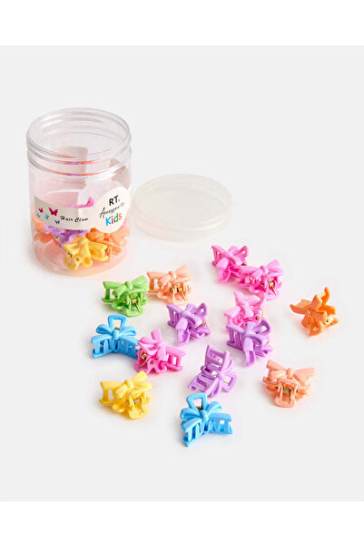 REDTAG Girls Assorted Embellished Hair Claw Set (Pack of 20)