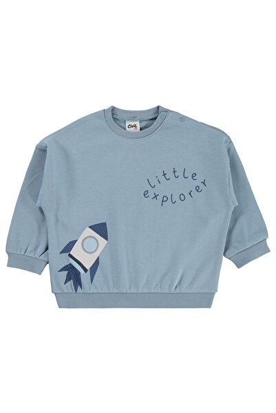 Civil Baby سويت شيرت مطبوع من ليتل إكسبلورر للأطفال من 6 إلى 18 شهرًا - أزرق ...