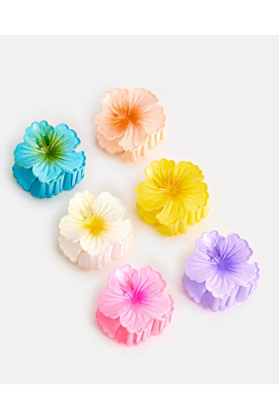 REDTAG Girls Assorted Hair Claws Set (Pack of 6)