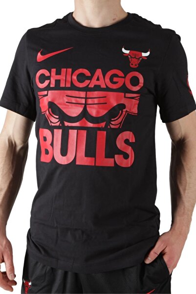 Nike NBA Chicago Bulls Courtside Ανδρικό Μπλουζάκι Μαύρο με Γραφικό Σχέδιο, Α...