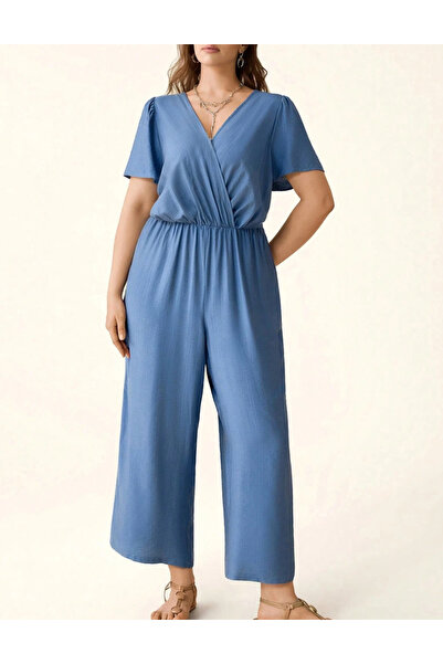 Sheya Curve+ long jumpsuit, blue