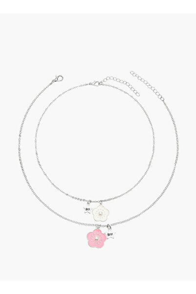 Flora Bella by Shoexpress Floral Pendant BFF Necklace - Set of 2