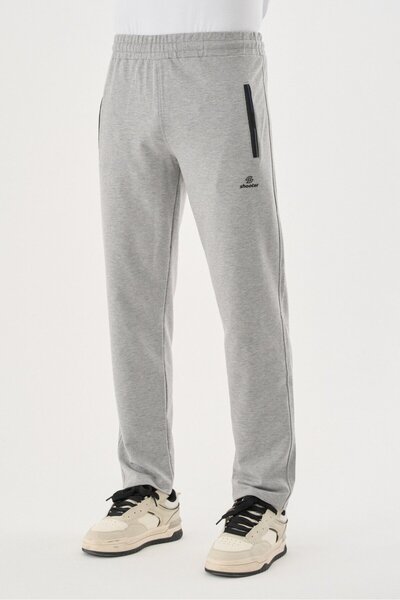 Shooter Sportswear Gray Men's Sweatpants Breathable Regular Fit Elastic Adjus...