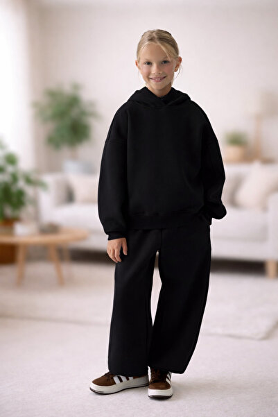 YAKAMEL Παιδικό σετ φόρμας με κουκούλα, 3 κλωστών, ριγέ, με δέσιμο στη μέση, ...