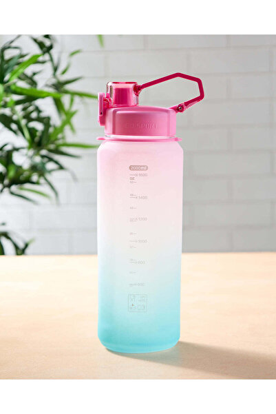 REDTAG Pink And Blue Flip Top Ombre Water Bottle (2000ml)