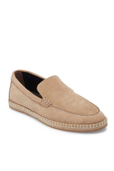 Tergan Mink Genuine Nubuck Leather Men's Espadrilles - E25I1Ay57215-A65