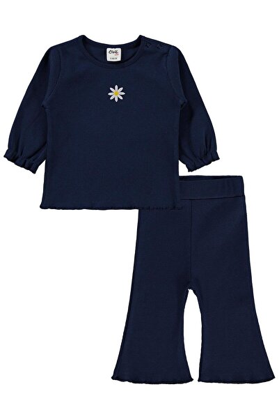 Civil Baby Papatya Nakışlı 6-18 Ay Takım - Lacivert 12-18 Ay