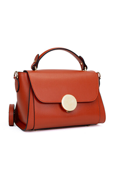 Posete Fagaras Jaime Leather Purse - Brick, Casual Bag Made of Genuine Leathe...