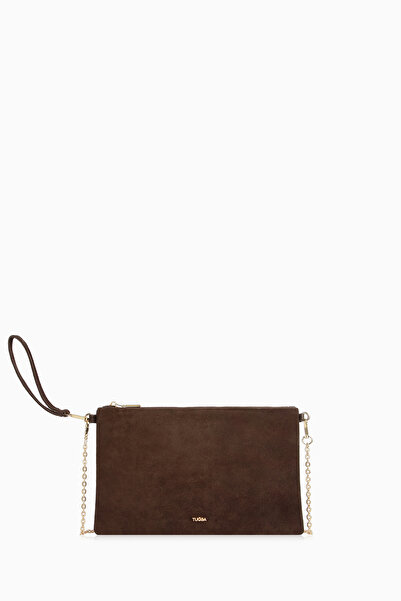 Tuğba Zincir Askılı Portföy Çanta - Kahve