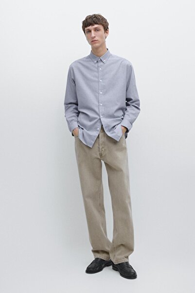 Massimo Dutti Regular fit pamuklu melanj gömlek